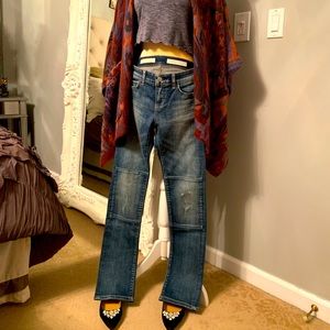 Pilcro and the Letterpress Anthropologie “Parallel” Jeans Size 25